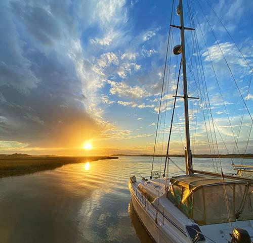 1938-bohicket-marina-boat-sunset